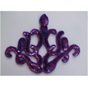 A - 048: Purple cut out applique - Aleemahs