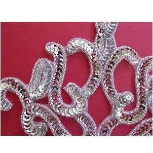 A - 048: Silver cut out applique - Aleemahs