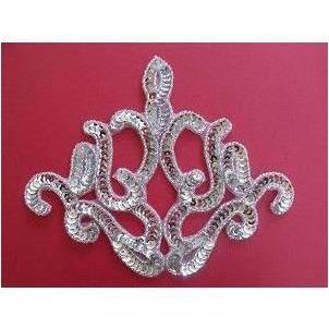 A - 048: Silver cut out applique - Aleemahs