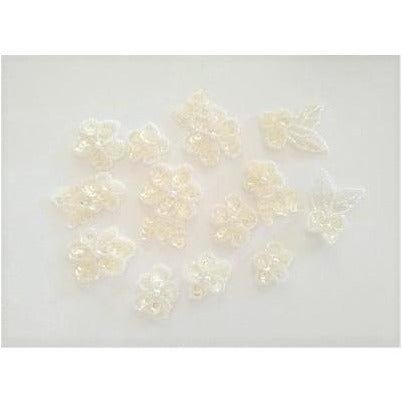 A - 093: Champagne crystal sequin and bead sash. - Aleemahs