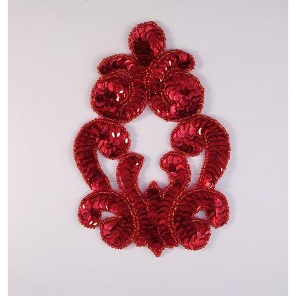 A - 097: Red applique - Aleemahs