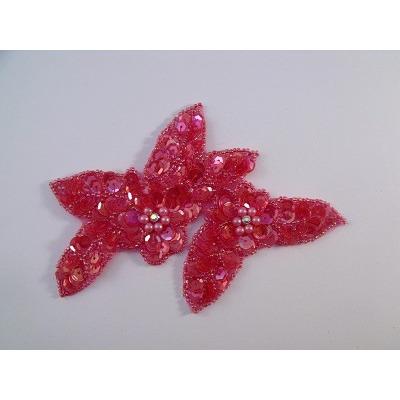 A - 099: Applique with ab rhinestone, watermelon crystal - Aleemahs