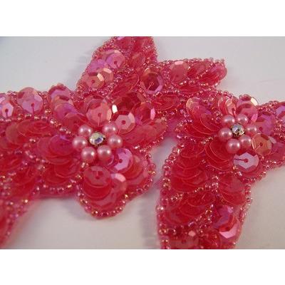 A - 099: Applique with ab rhinestone, watermelon crystal - Aleemahs