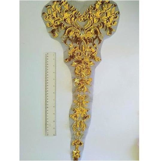 A - 112: Large gold applique - Aleemahs
