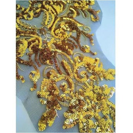 A - 112: Large gold applique - Aleemahs