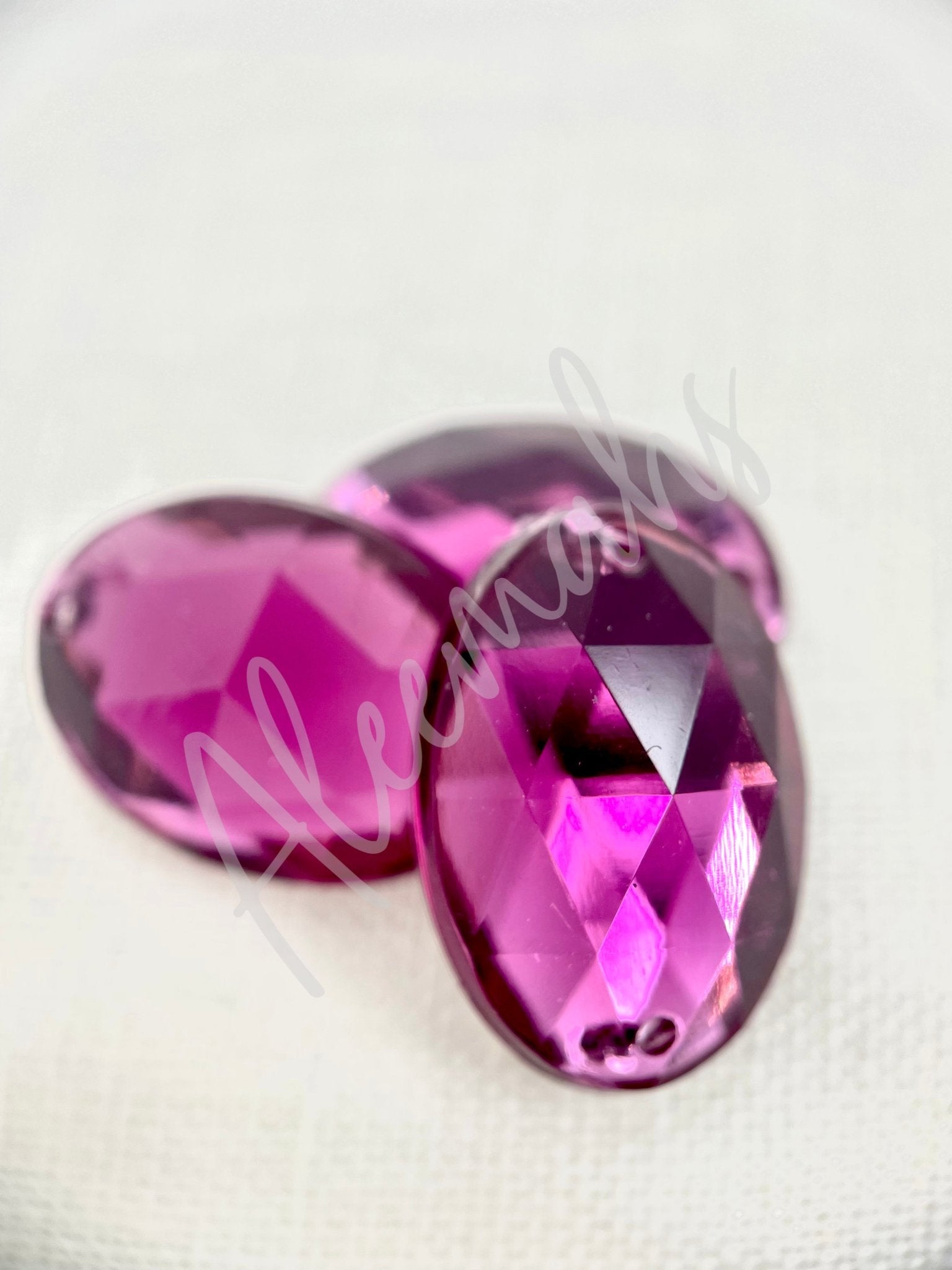Amethyst Oval Acrylic Jewel - Aleemahs