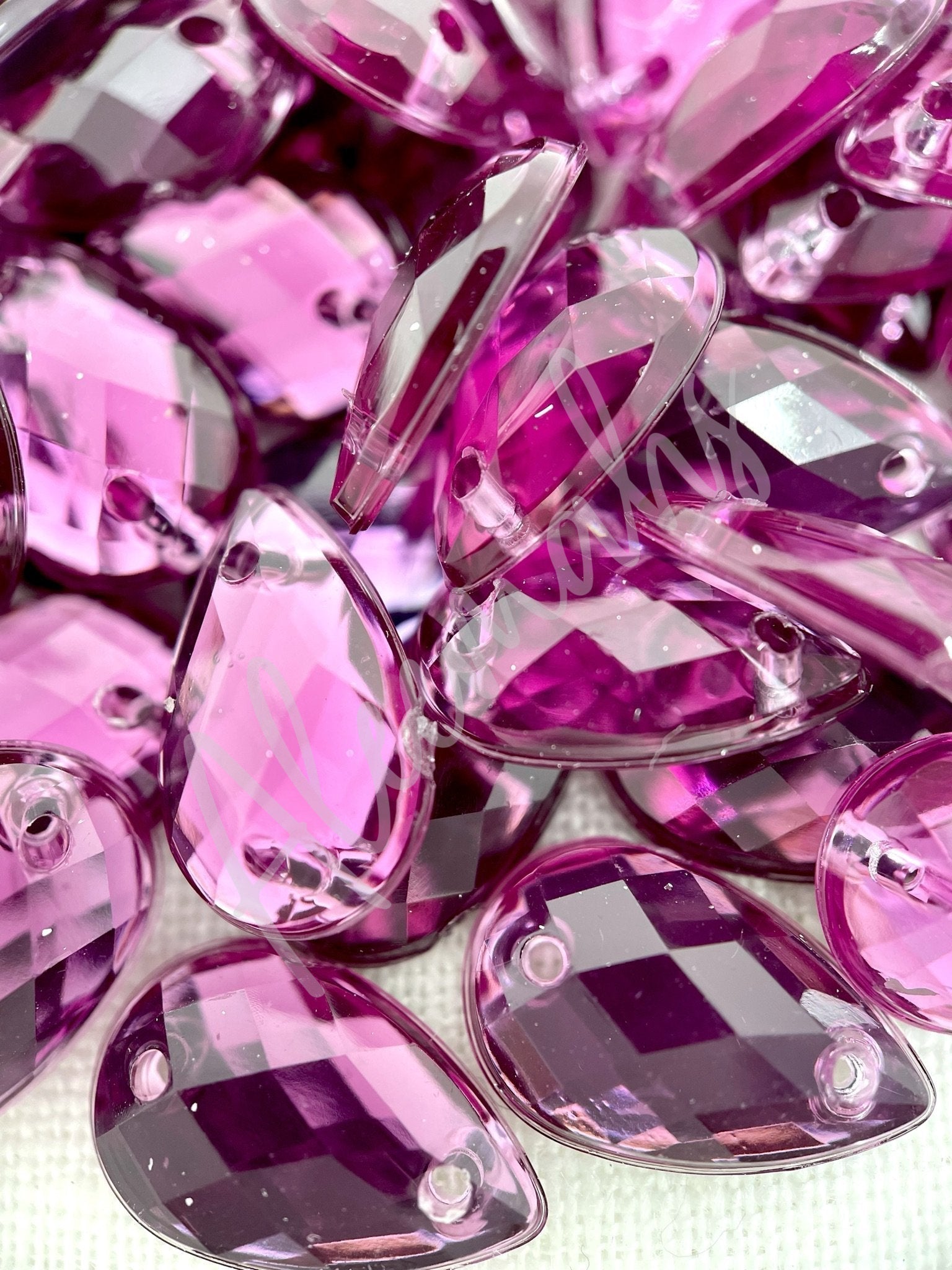 Amethyst Teardrop Acrylic Jewel - Aleemahs