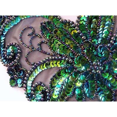 BN - 015: Peacock Bodice applique - Aleemahs