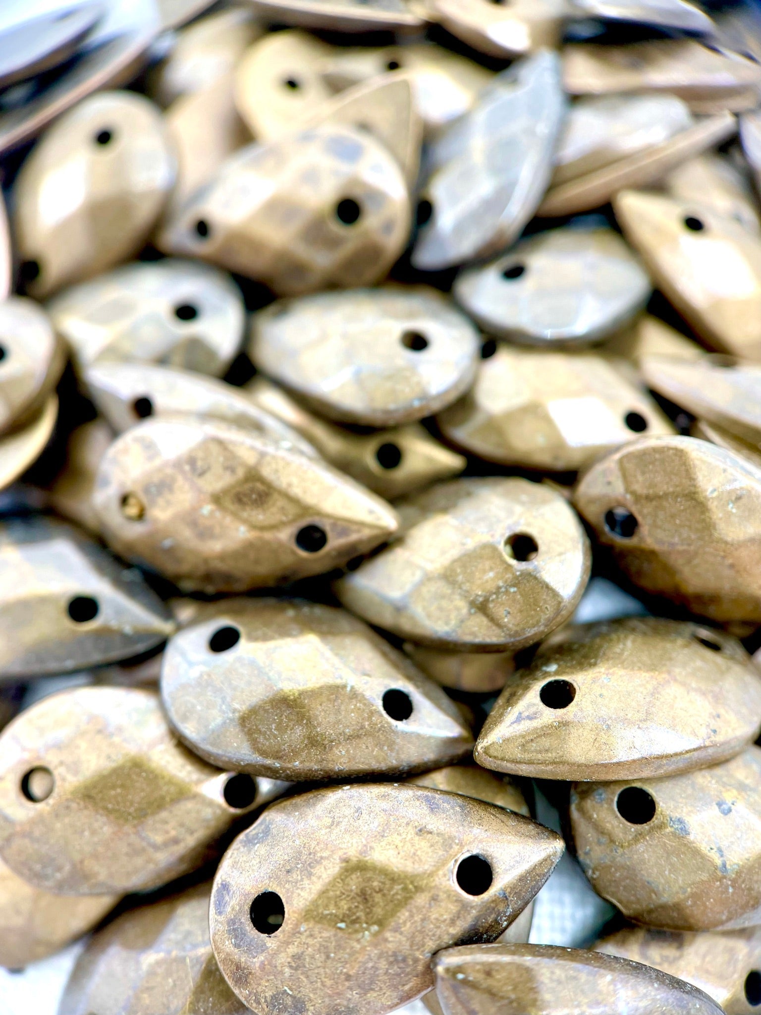 Bronze Teardrop Acrylic Jewel - Aleemahs