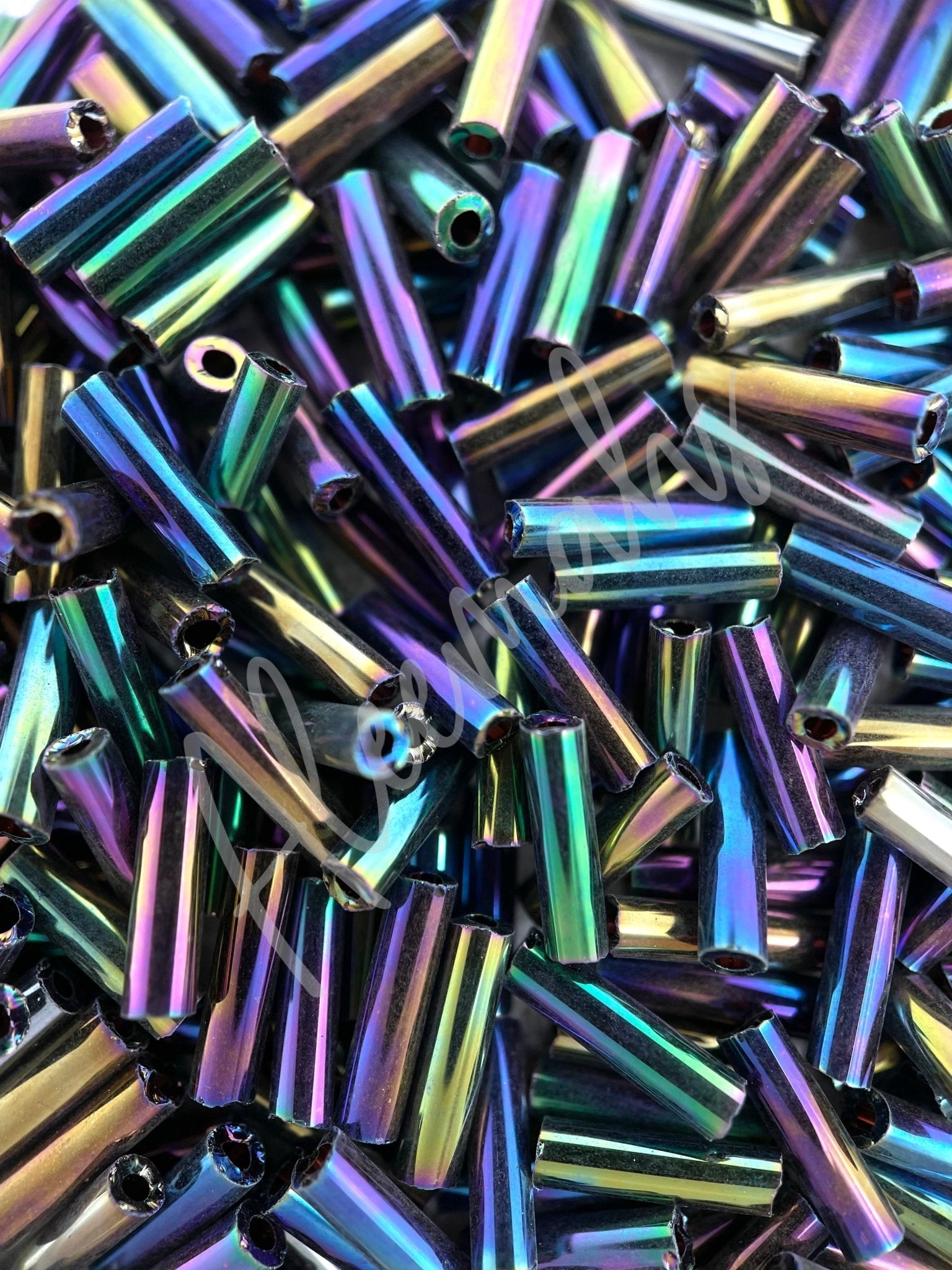Bugle Beads - Black Iris - Aleemahs