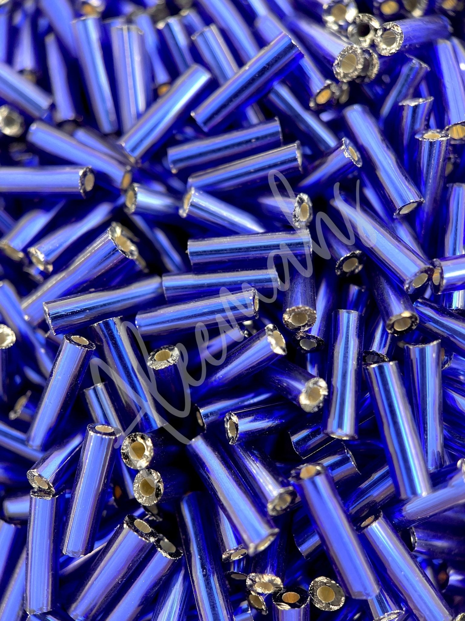 Bugle Beads - Blue - Aleemahs