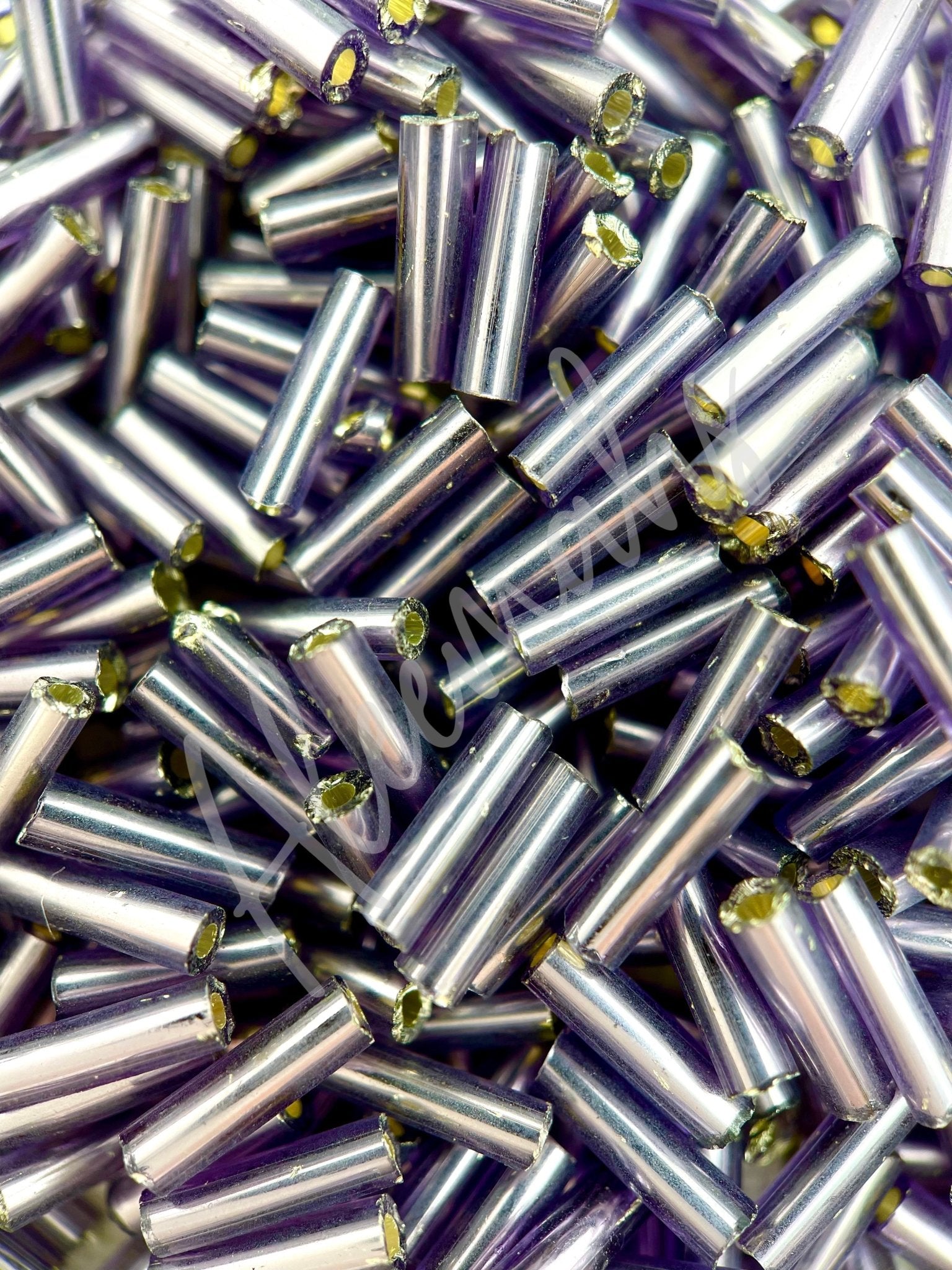 Bugle Beads - Metallic Amethyst - Aleemahs