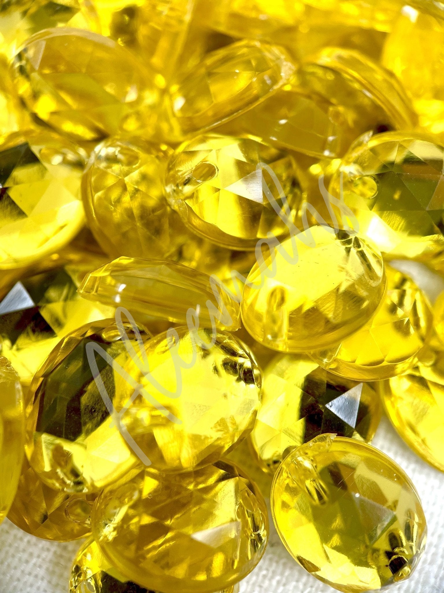 Citrine Oval Acrylic Jewel - Aleemahs