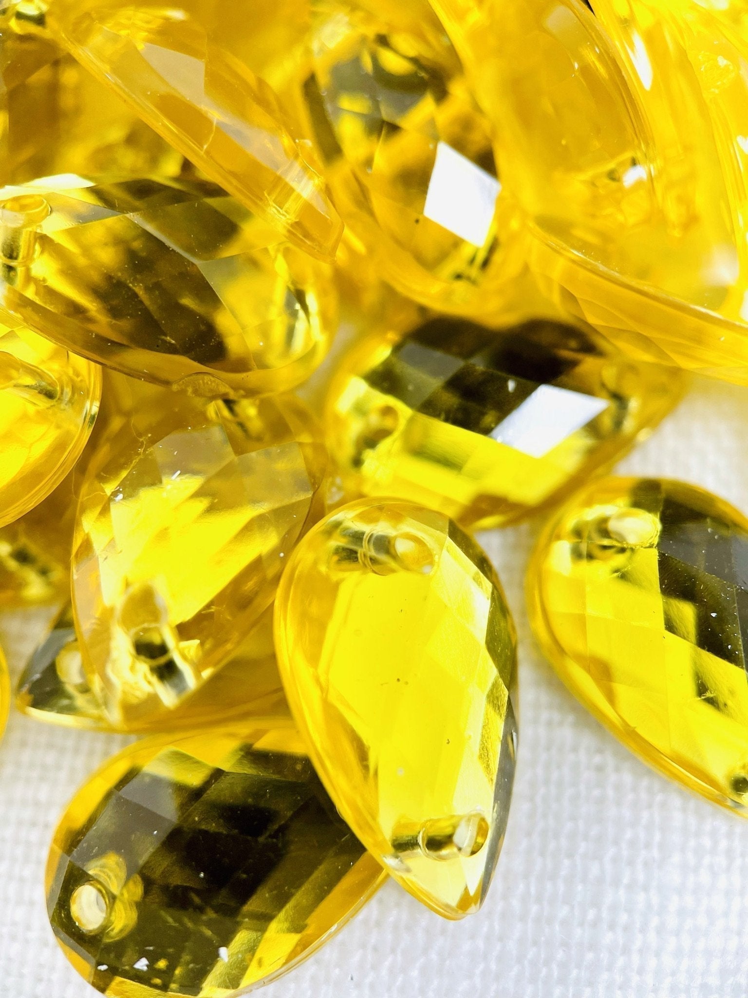 Citrine Teardrop Acrylic Jewel - Aleemahs