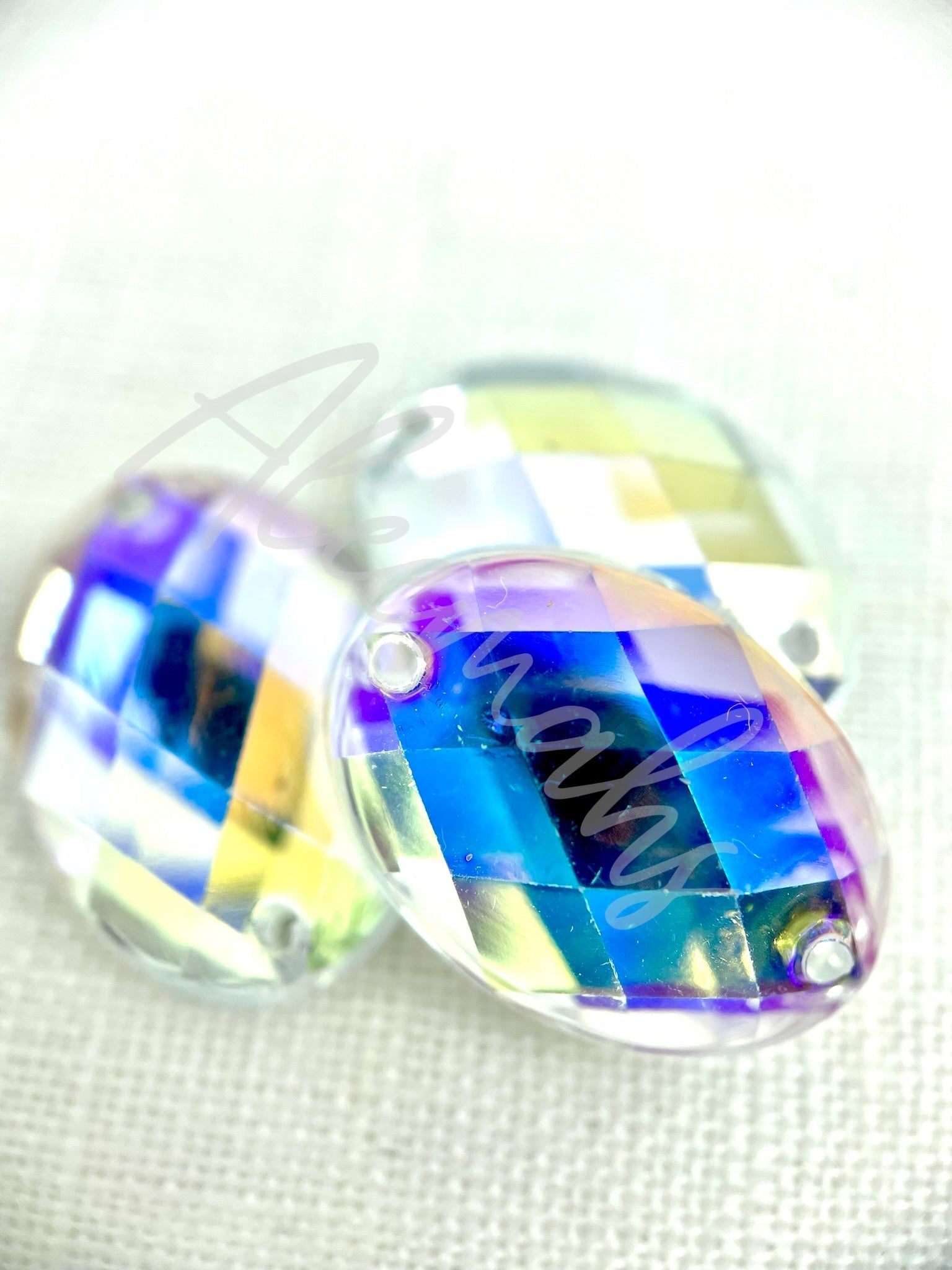 Crystal AB Oval Acrylic Jewel - Aleemahs