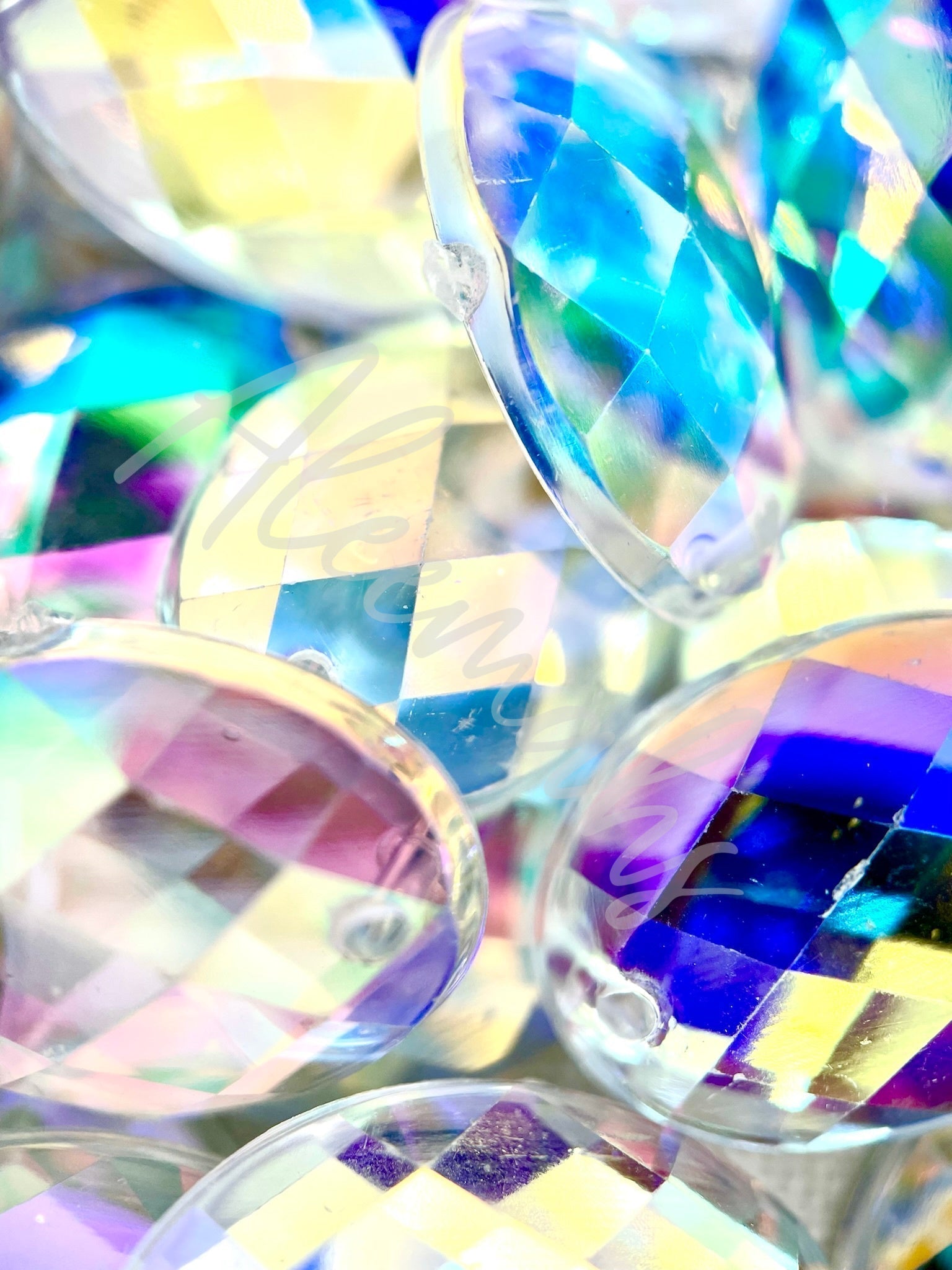 Crystal AB Oval Acrylic Jewel - Aleemahs