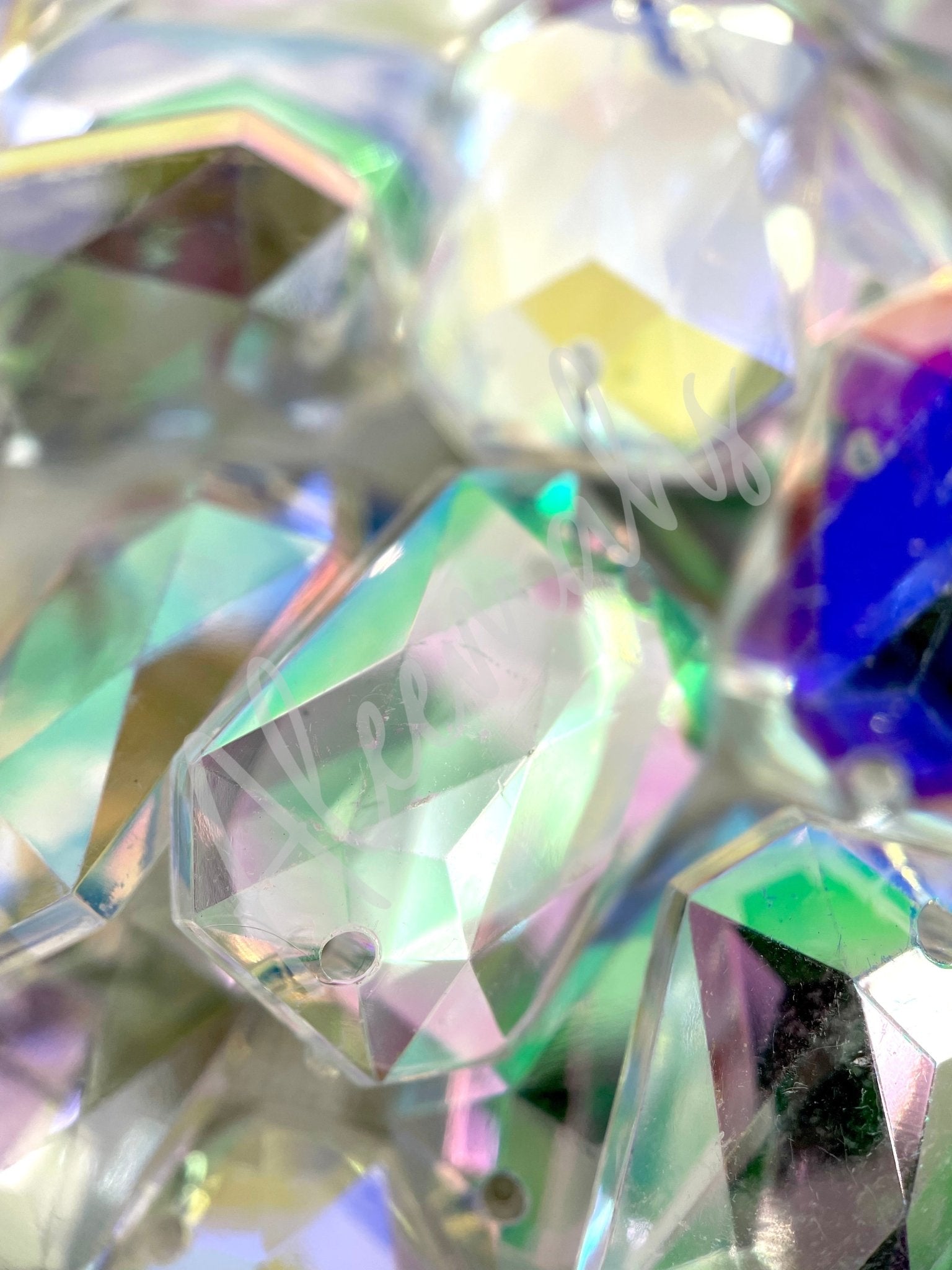 Crystal AB Rectangle Acrylic Jewel - Aleemahs