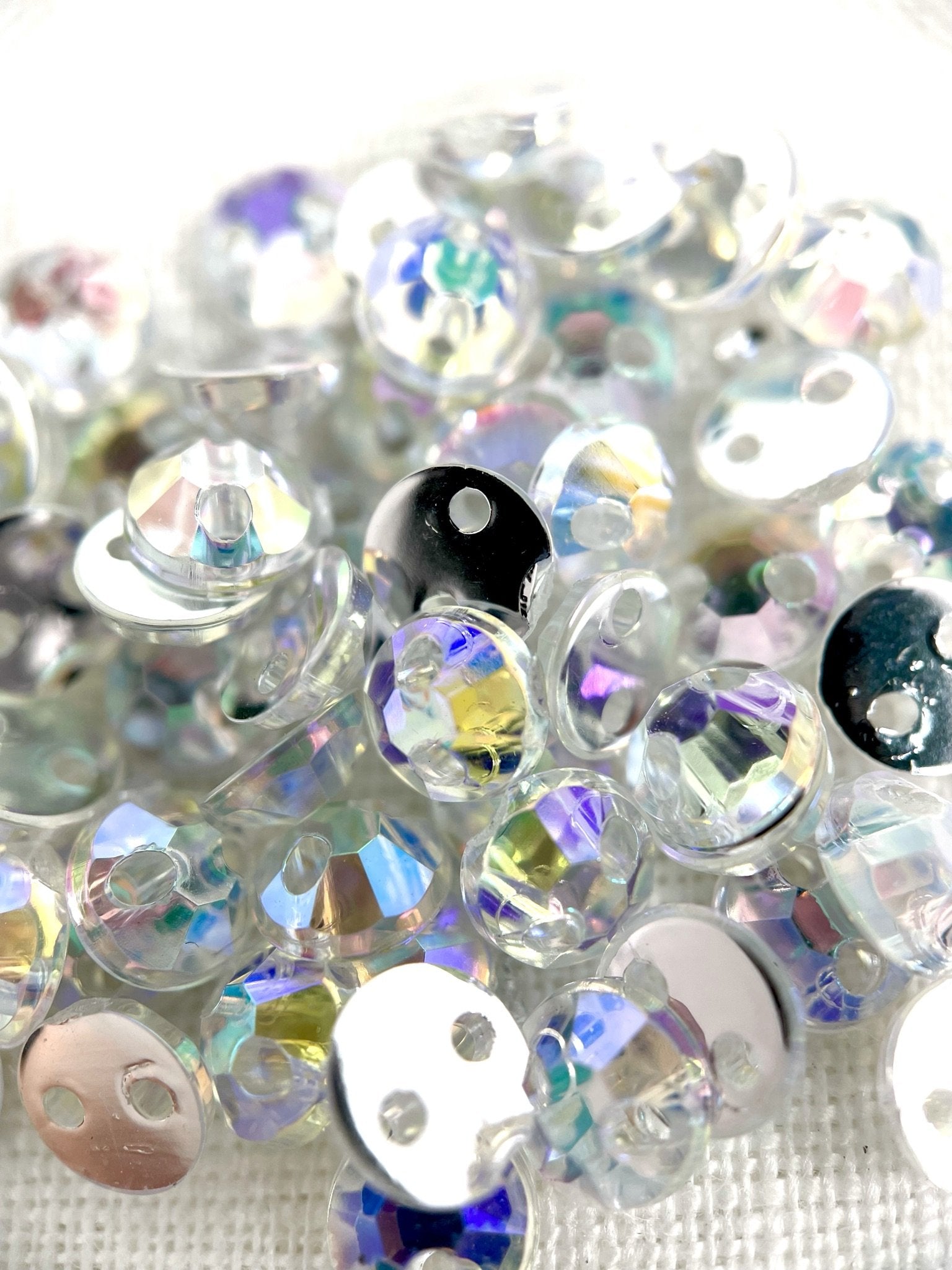 Crystal AB Round Acrylic Jewel - Aleemahs