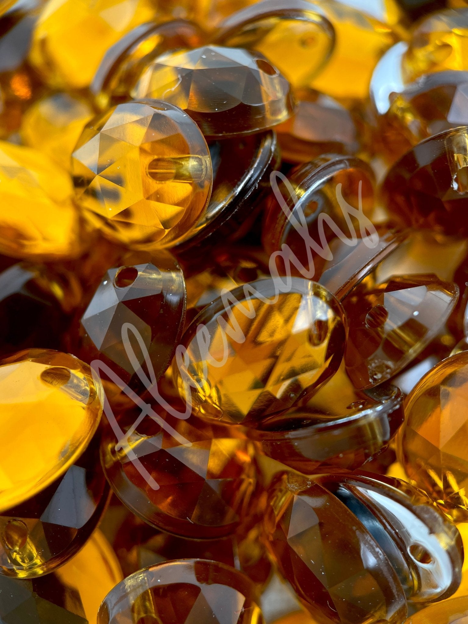 Dark Topaz Oval Acrylic Jewel - Aleemahs