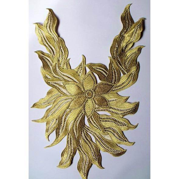 EMB - 021: Gold iron on Bodice - Aleemahs