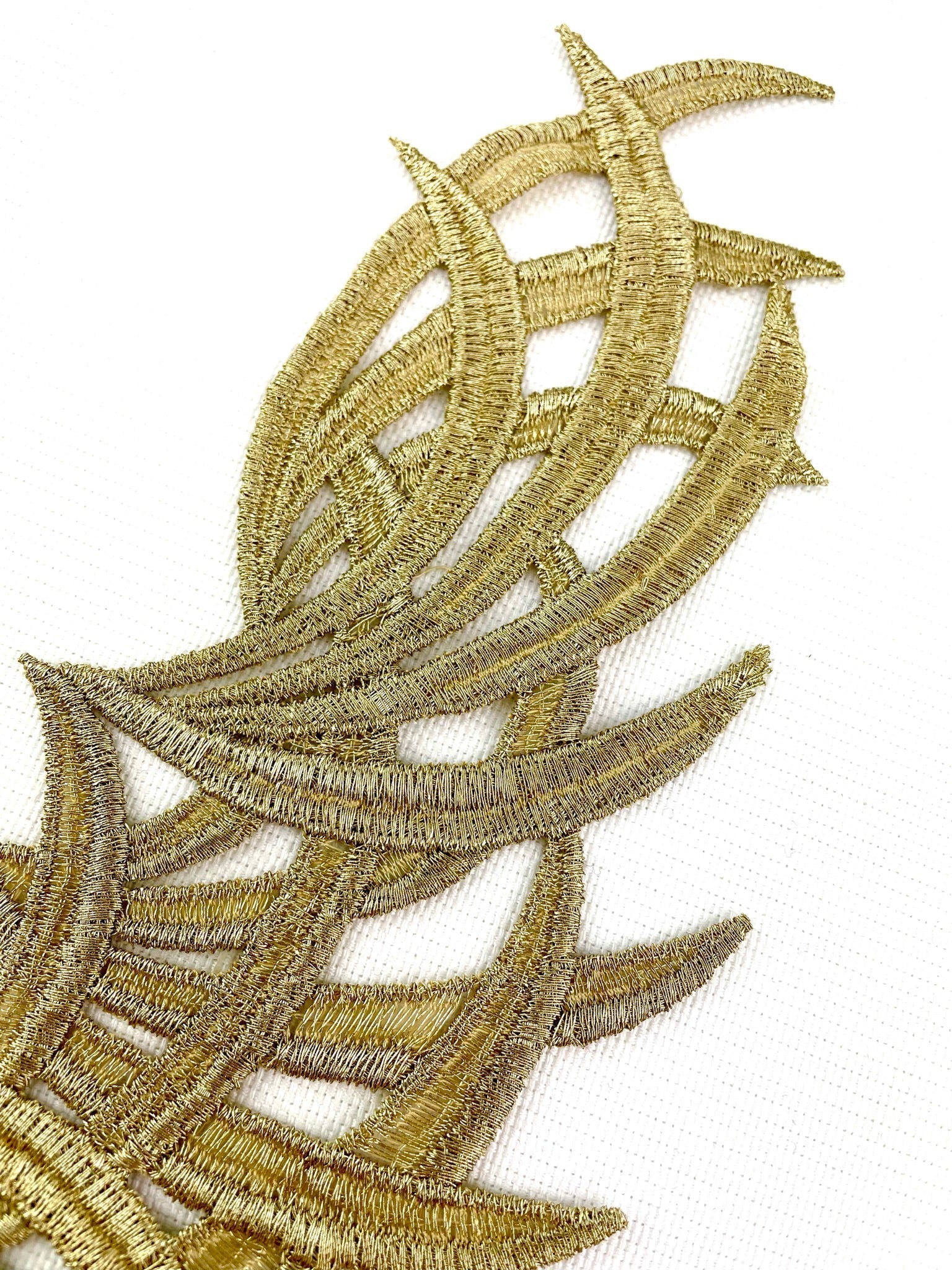 EMB - 033: Embroidered dynamic pair: Gold - Aleemahs
