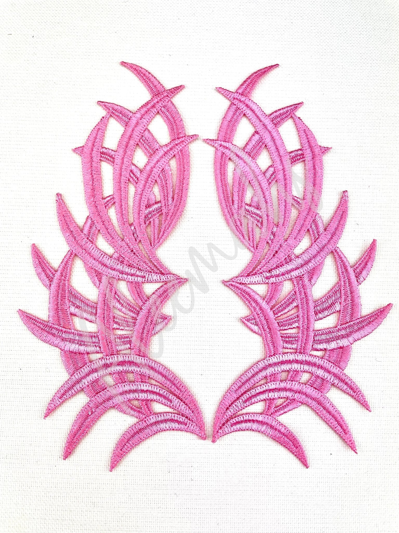 EMB - 033: Embroidered dynamic pair: Pink - Aleemahs