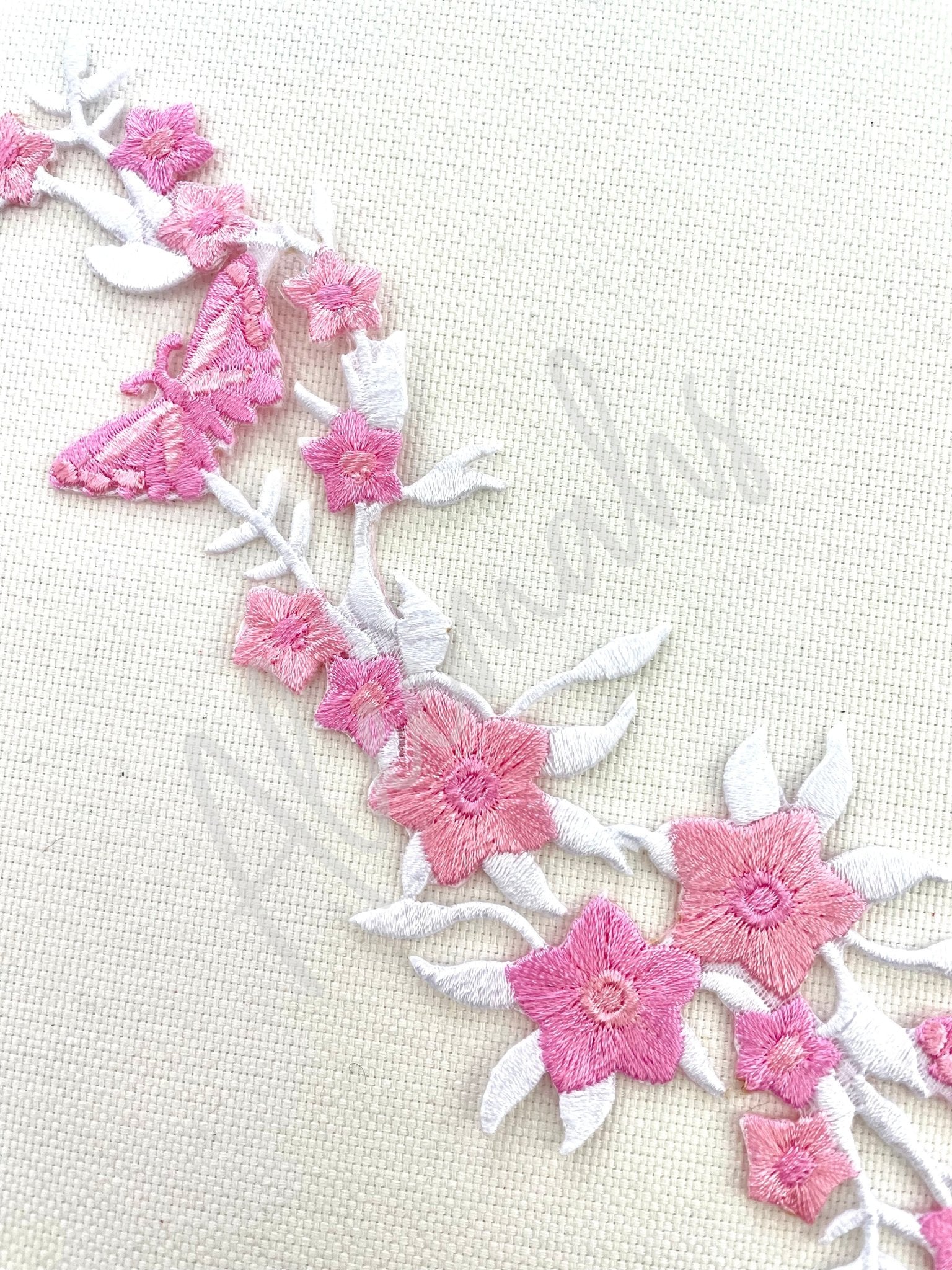 EMB - 1052 Light Pink lace piece - Aleemahs
