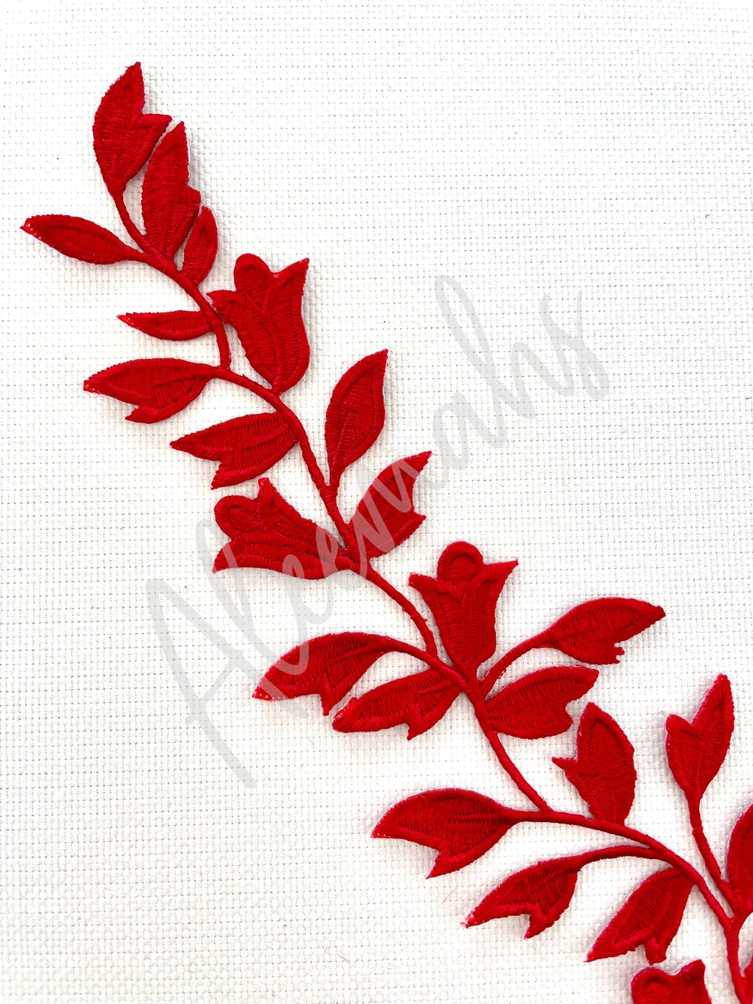 EMB - 1056 Red lace piece - Aleemahs