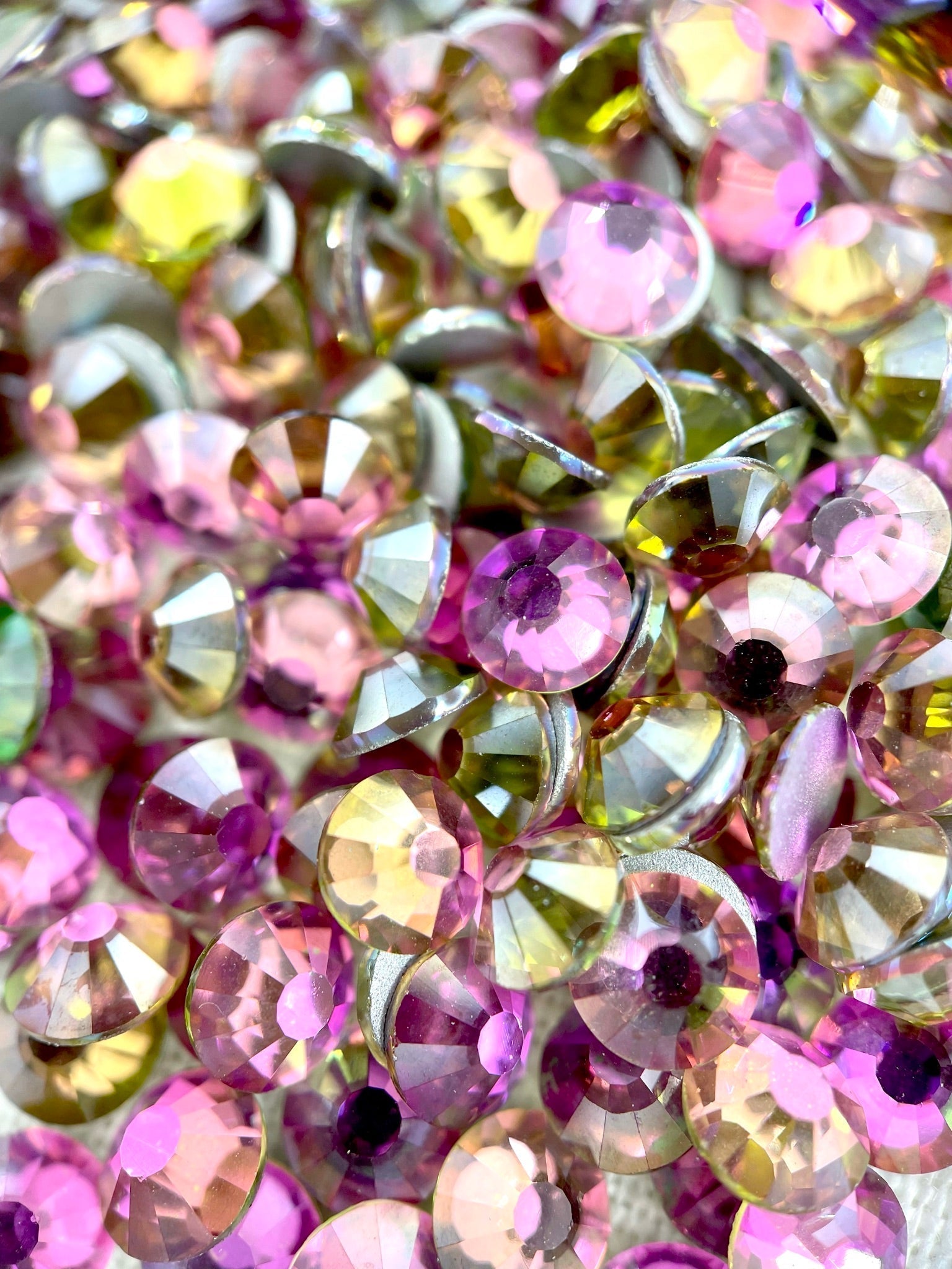 Gold with Light Rose Flatback - Aleemahs