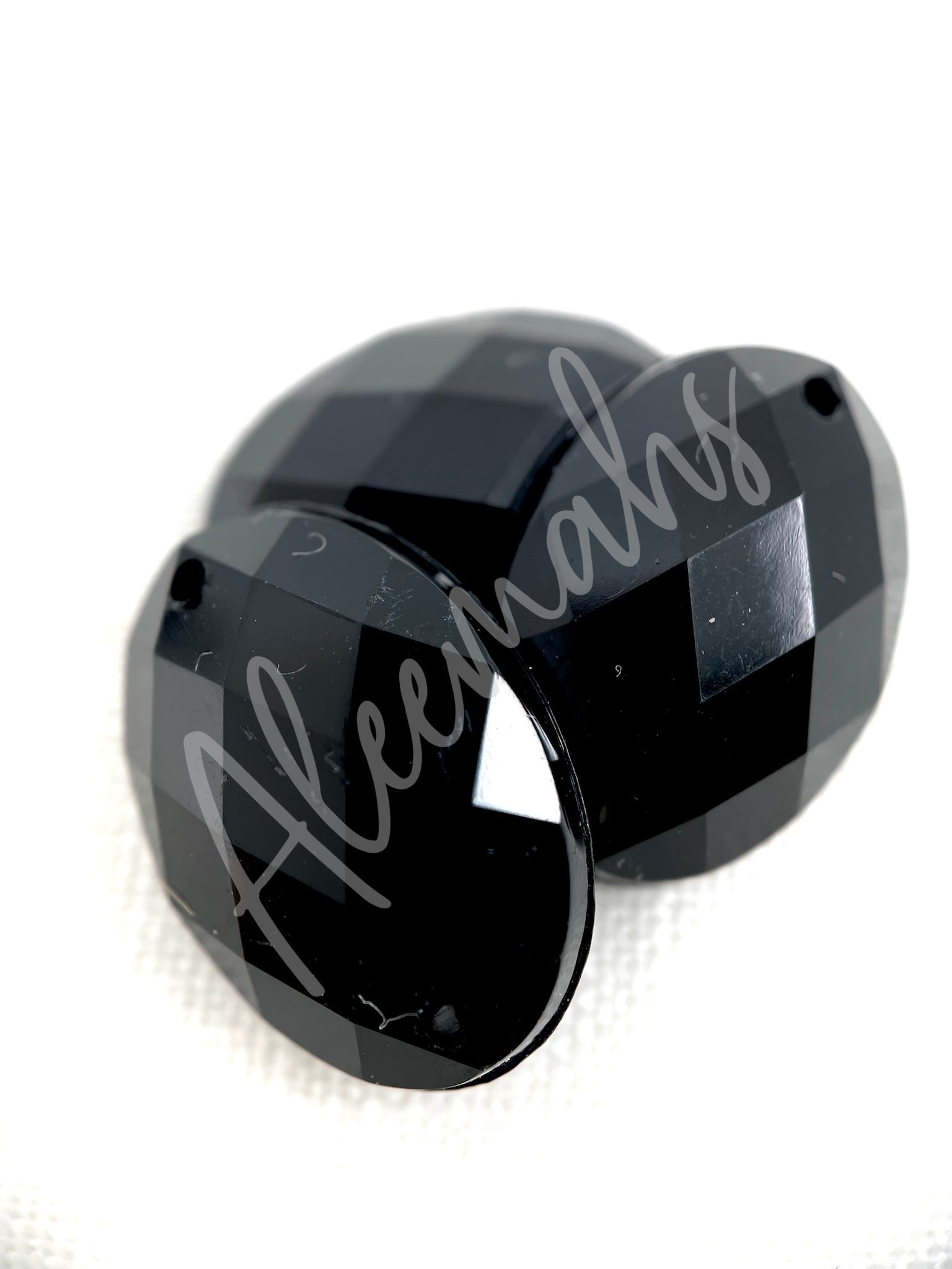 Jet Oval Acrylic Jewel - Aleemahs