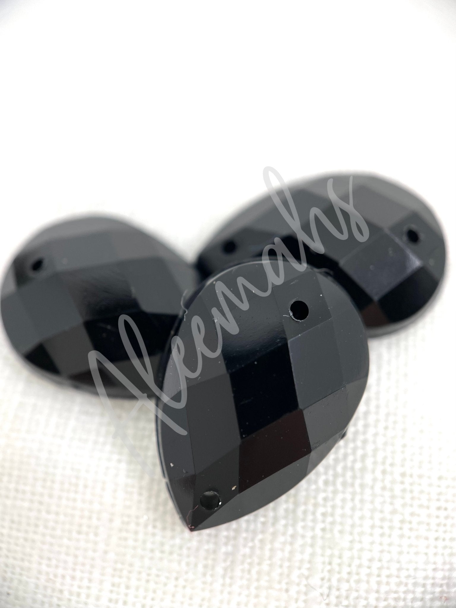 Jet Teardrop Acrylic Jewel - Aleemahs