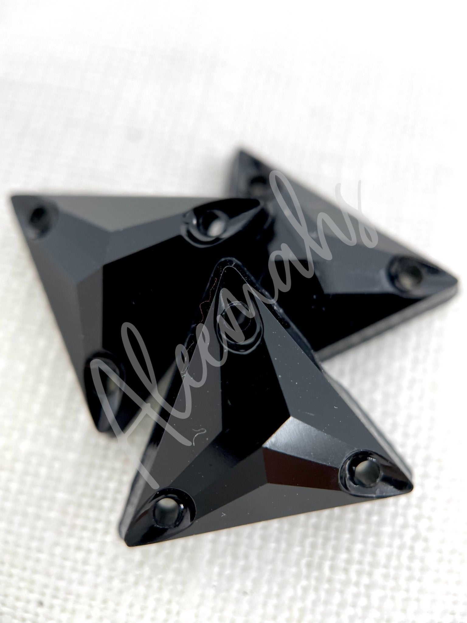 Jet Triangle Acrylic Jewel - Aleemahs