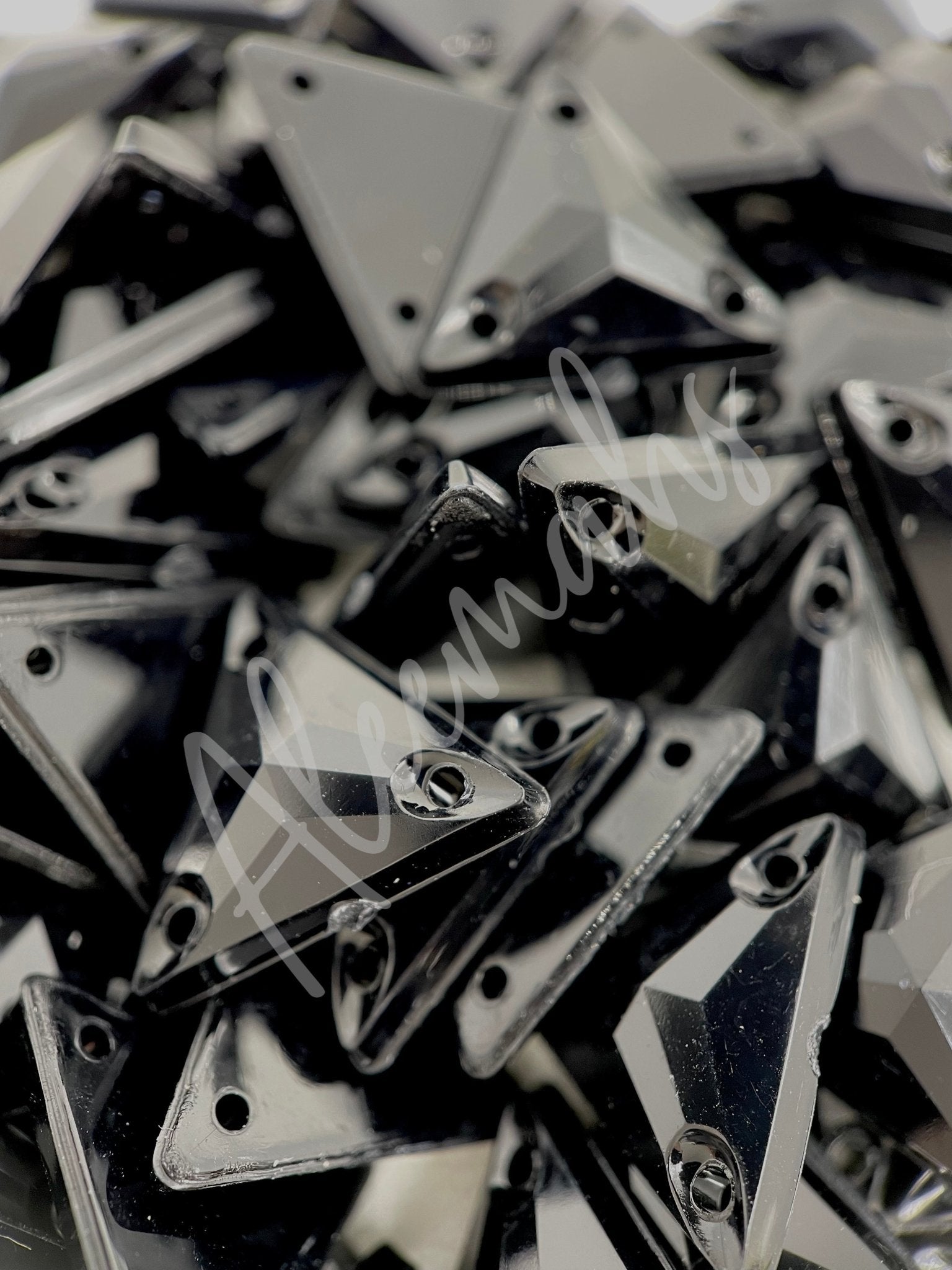 Jet Triangle Acrylic Jewel - Aleemahs