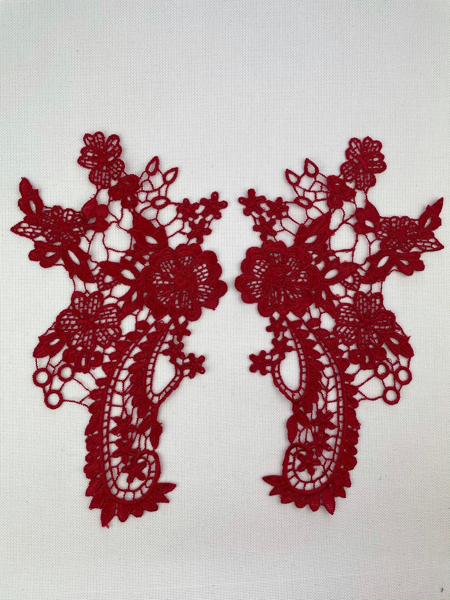 LA - 007 - Dark red lace Pair - Aleemahs