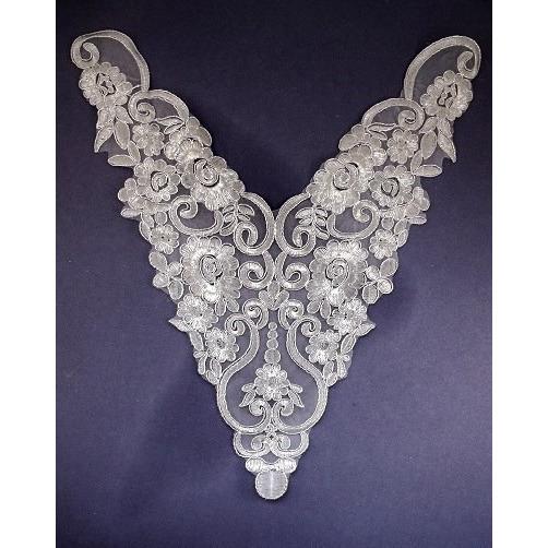 LA - 012 Metallic silver neck piece - Aleemahs