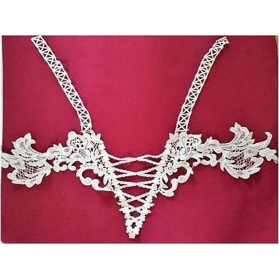 LA - 029: White lace bodice - Aleemahs