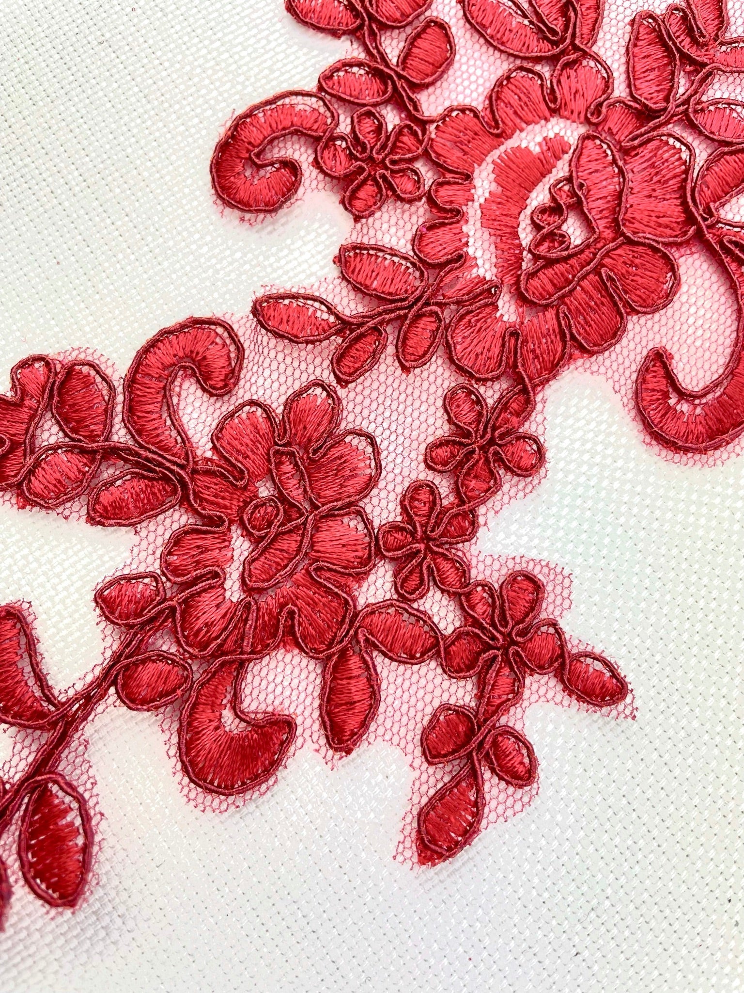LA - 040: Dark red lace pair - Aleemahs