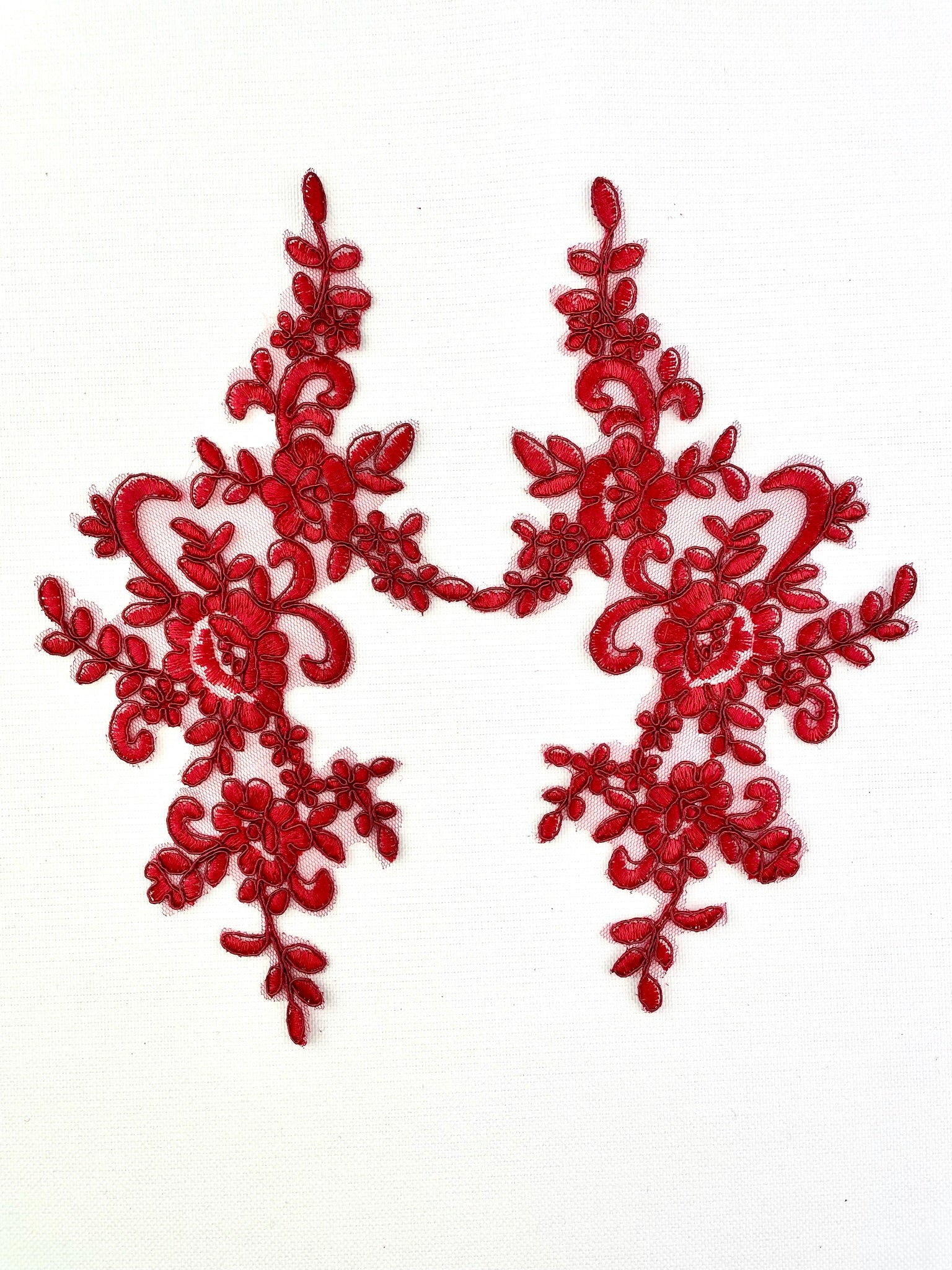 LA - 040: Dark red lace pair - Aleemahs