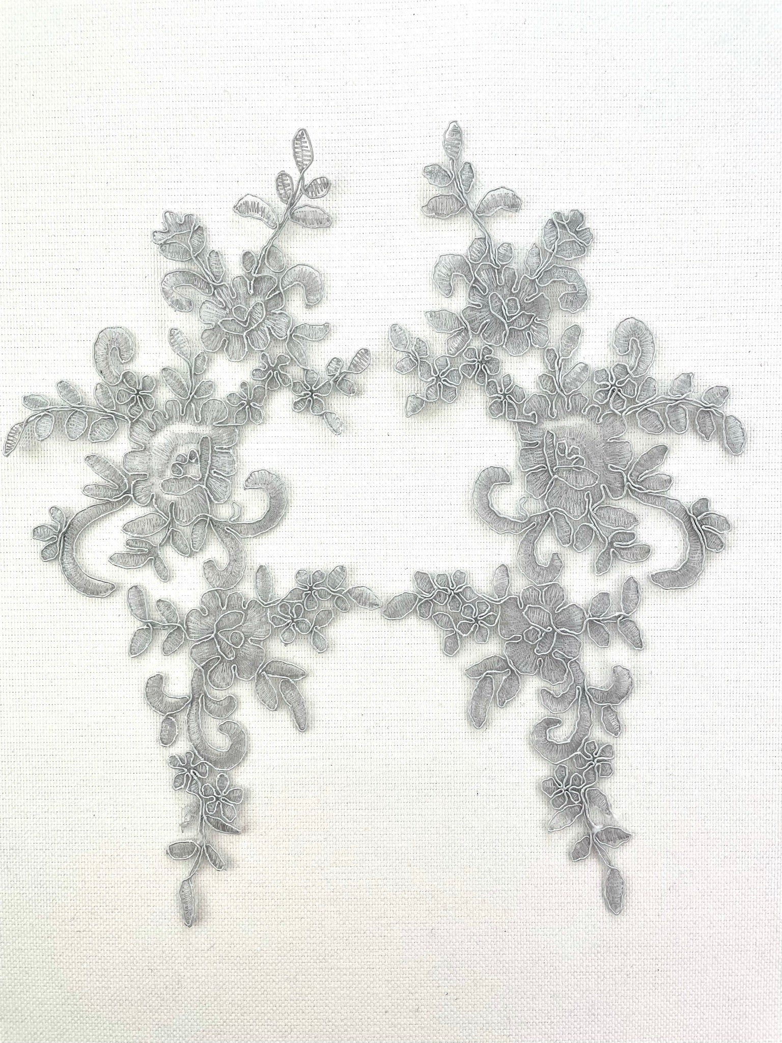 LA - 040: Silver/Grey lace pair - Aleemahs
