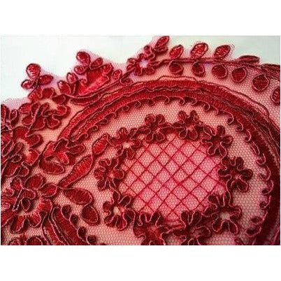 LA - 049: Dark red lace pair - Aleemahs