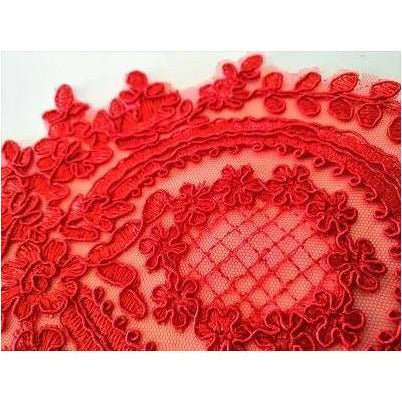 LA - 049: Red lace pair - Aleemahs