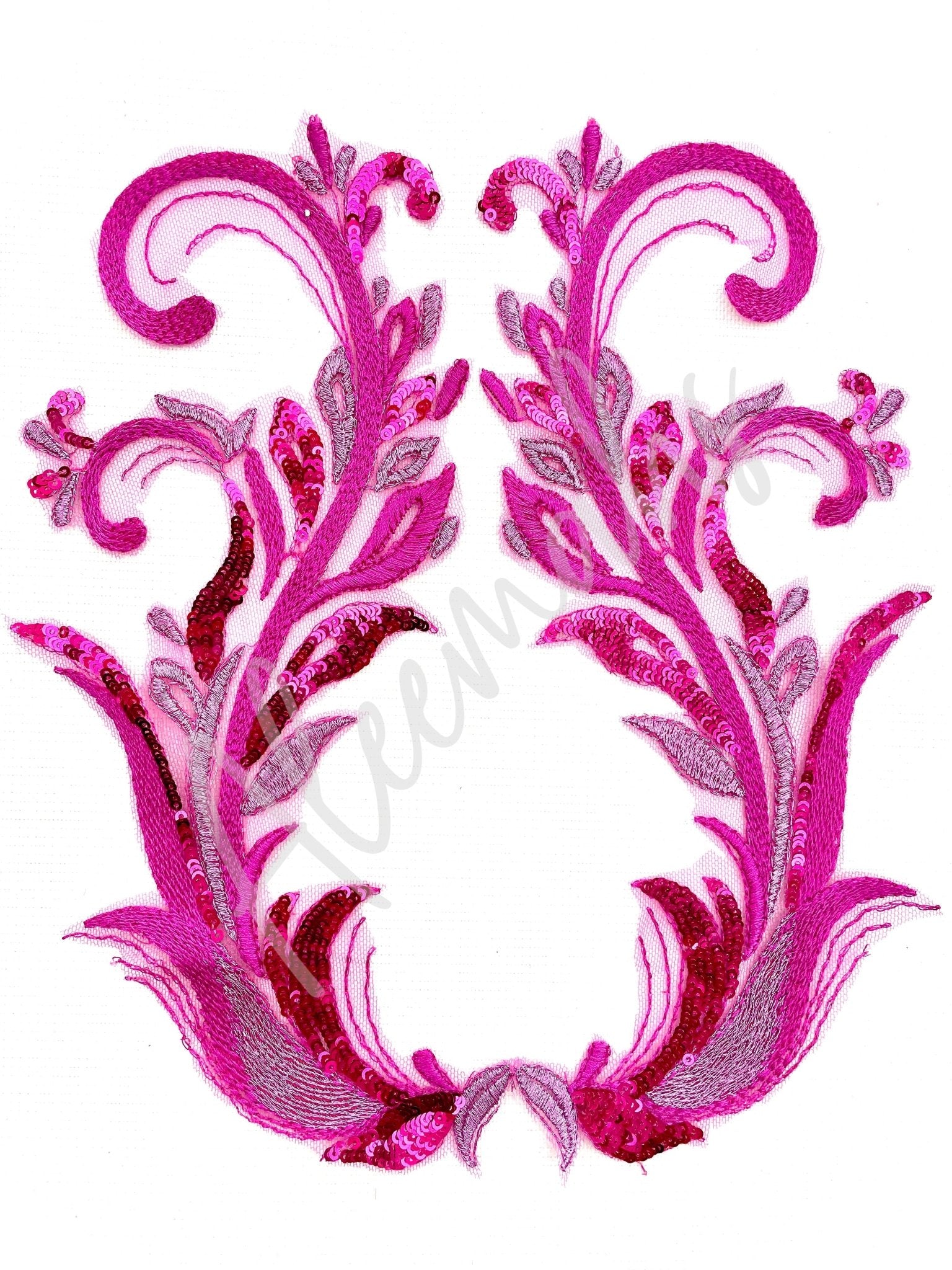LA - 052: Fuchsia lace pair - Aleemahs