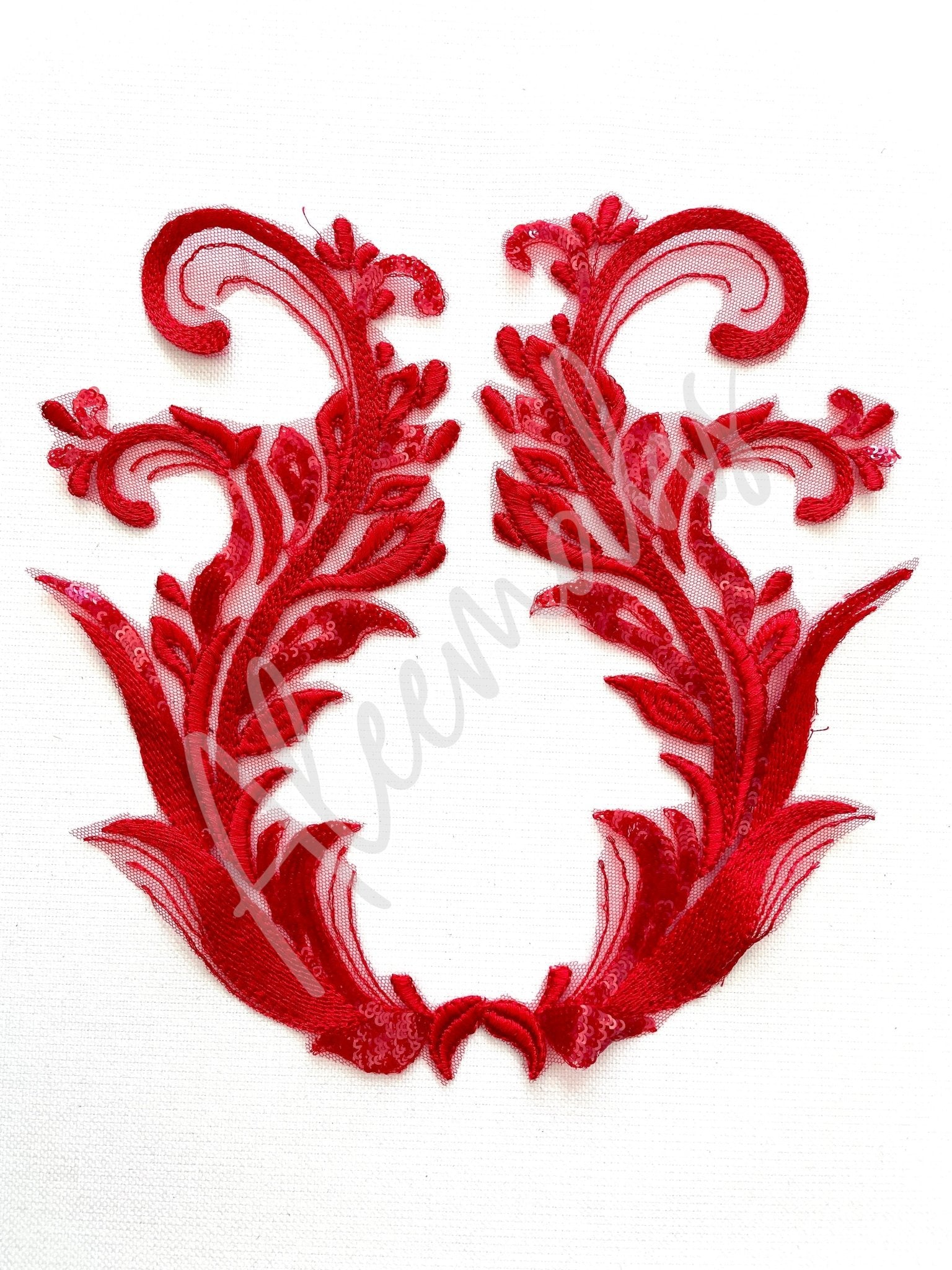LA - 052: Red lace pair - Aleemahs