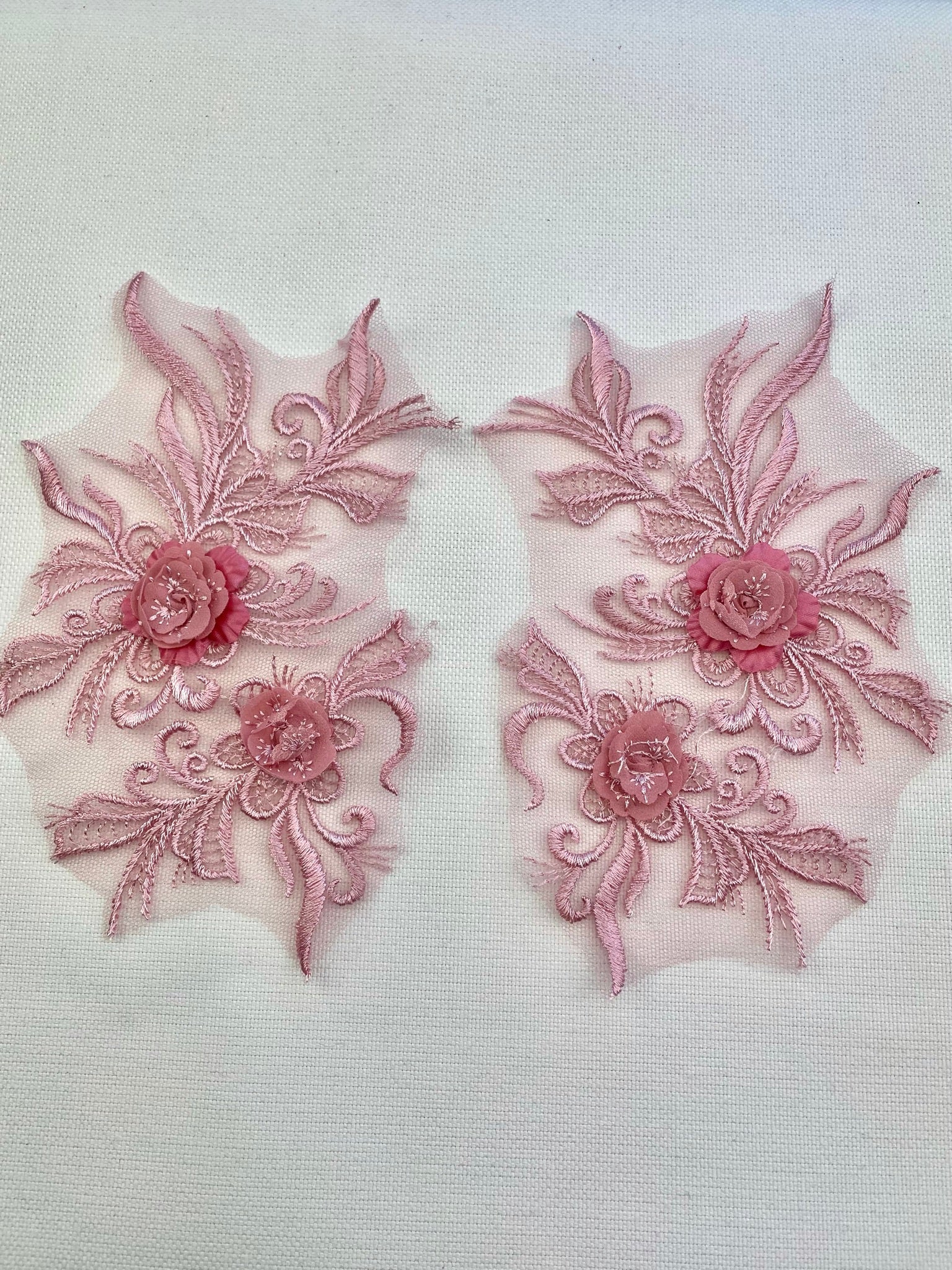 LA - 060: Dusty pink floral pair - Aleemahs