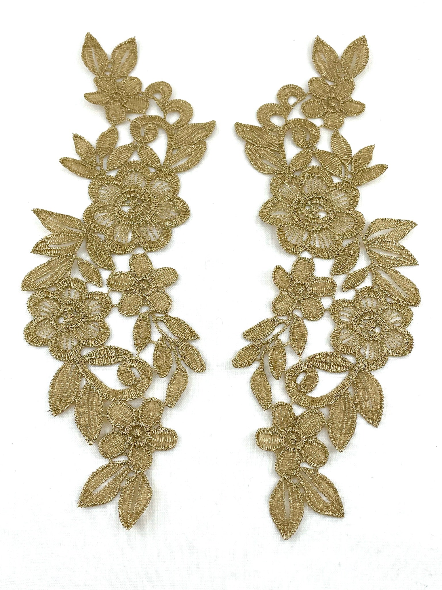LA - 1012 Antique Gold applique pair - Aleemahs