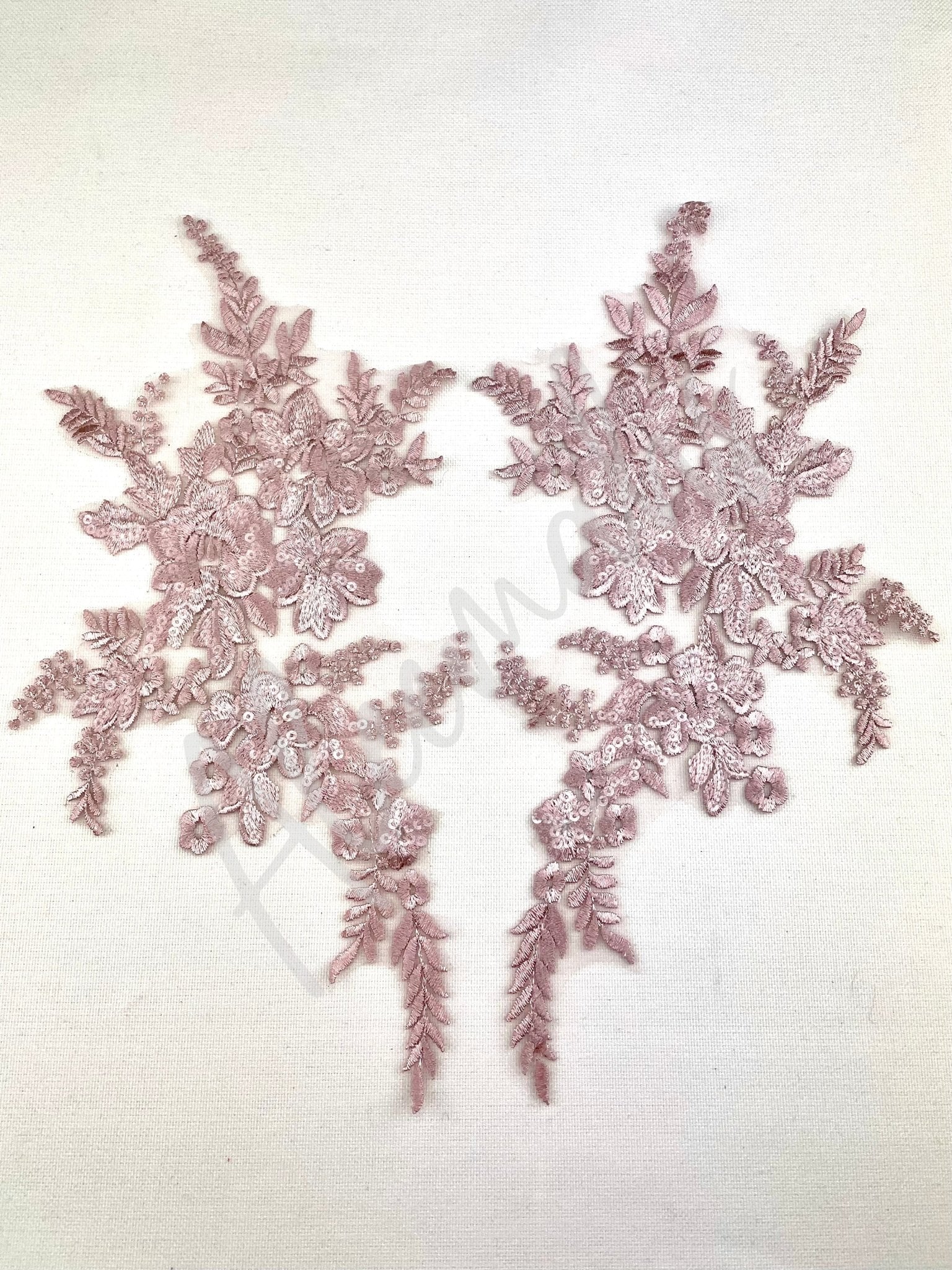 LA - 1068 Dusty Pink lace Pair - Aleemahs