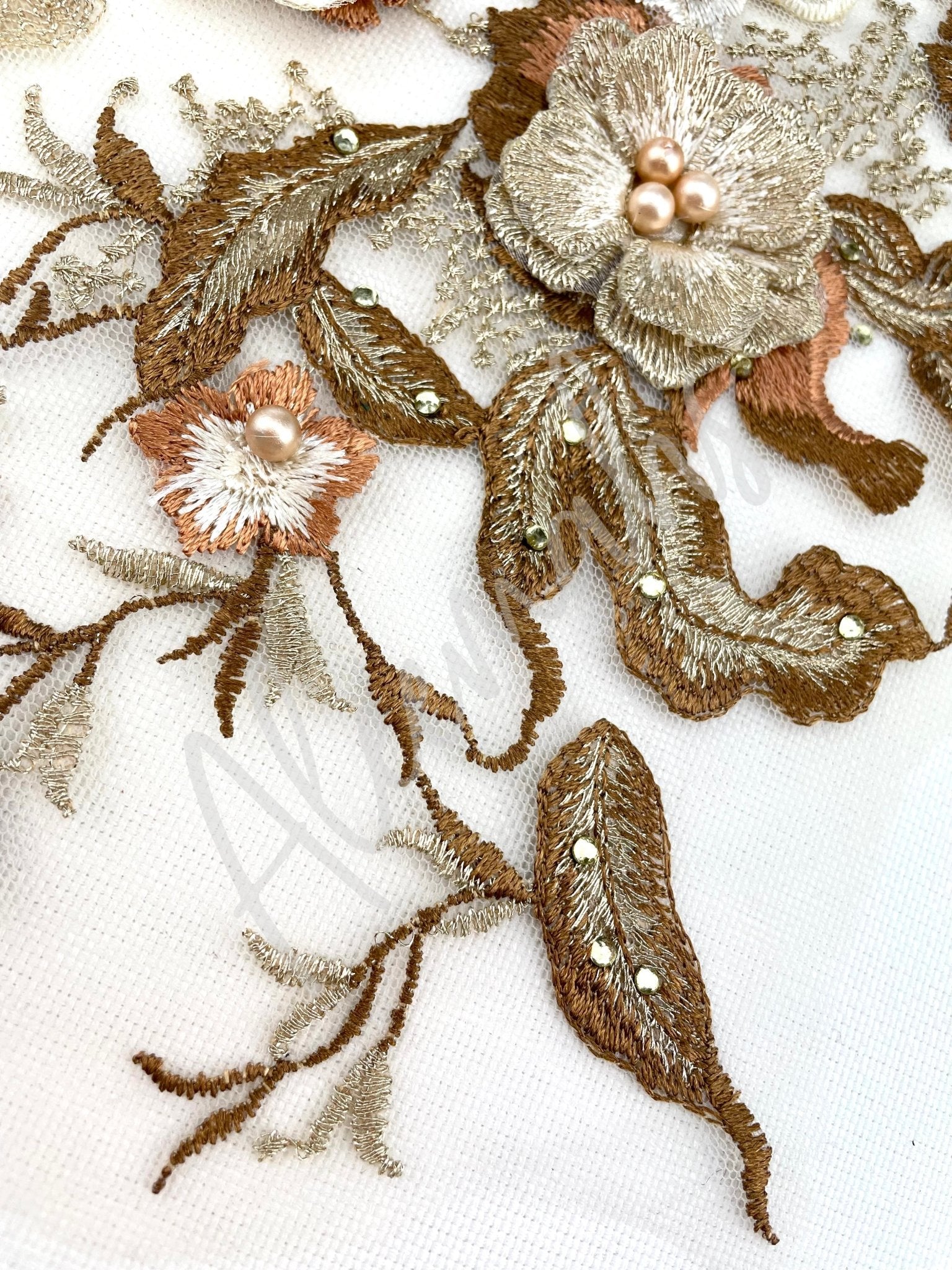 LA - 1071 Beige lace piece - Aleemahs