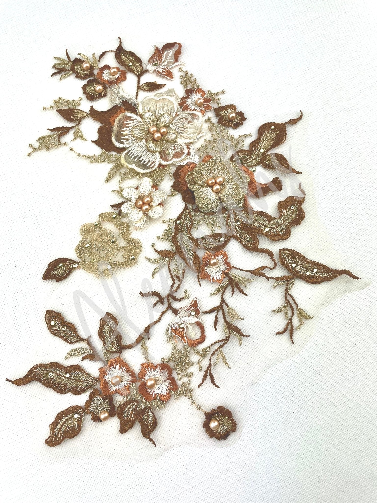 LA - 1071 Beige lace piece - Aleemahs