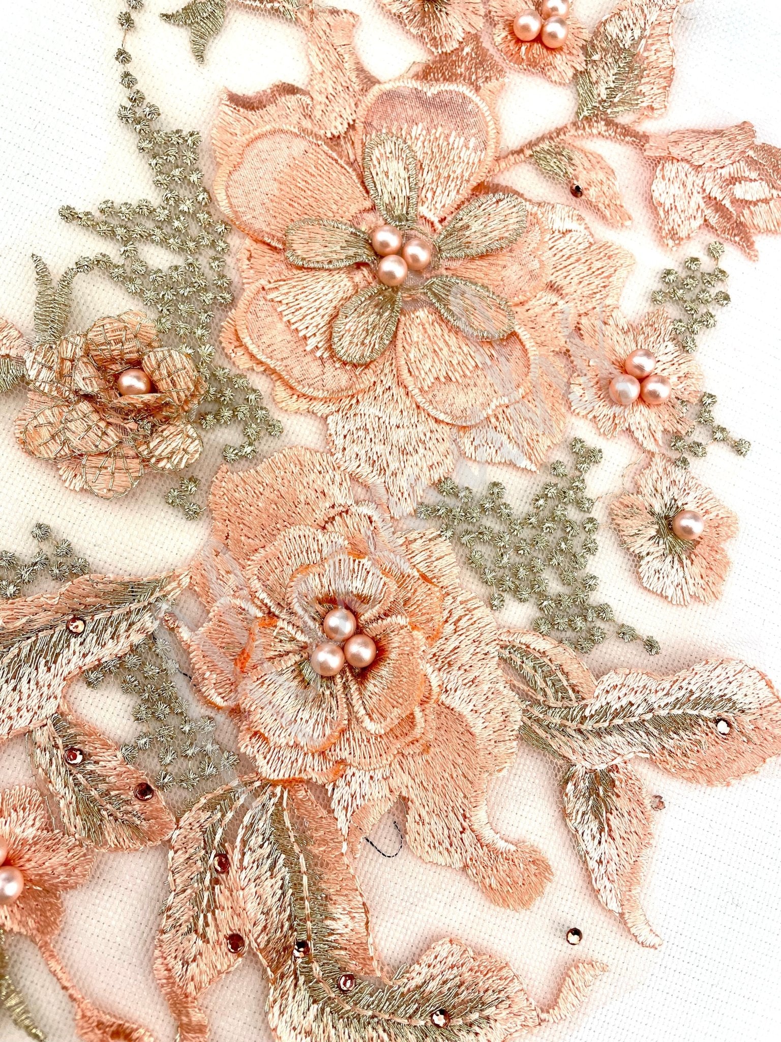 LA - 1071 Peach lace piece - Aleemahs