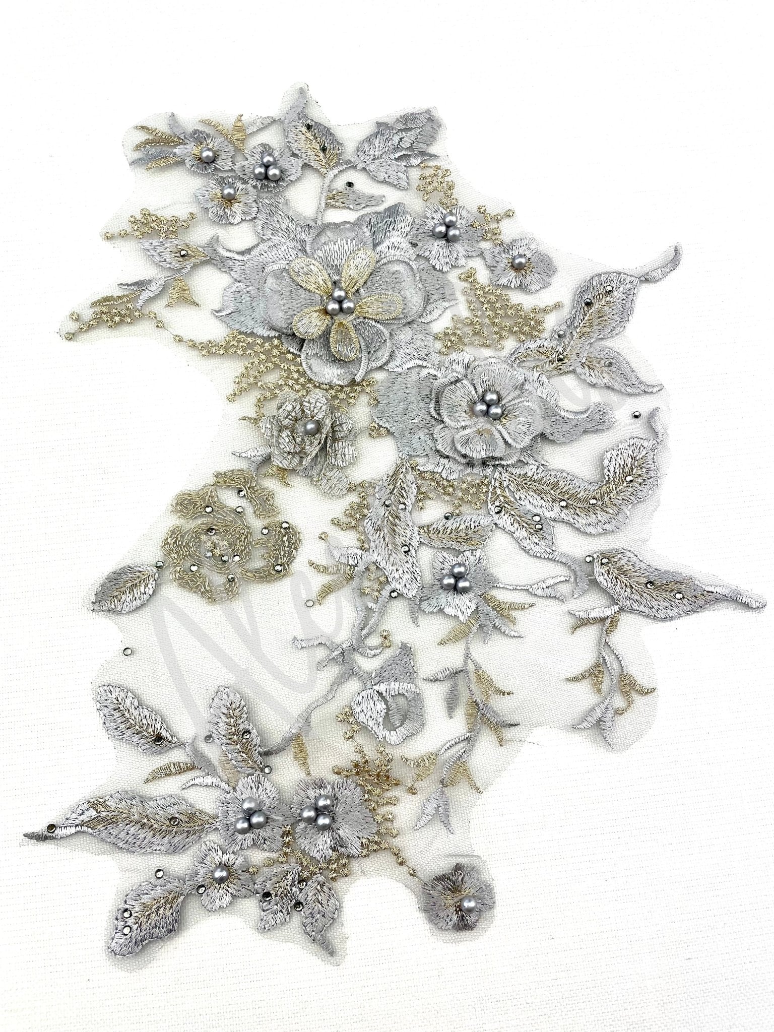 LA - 1071 Silver / Gold lace piece - Aleemahs